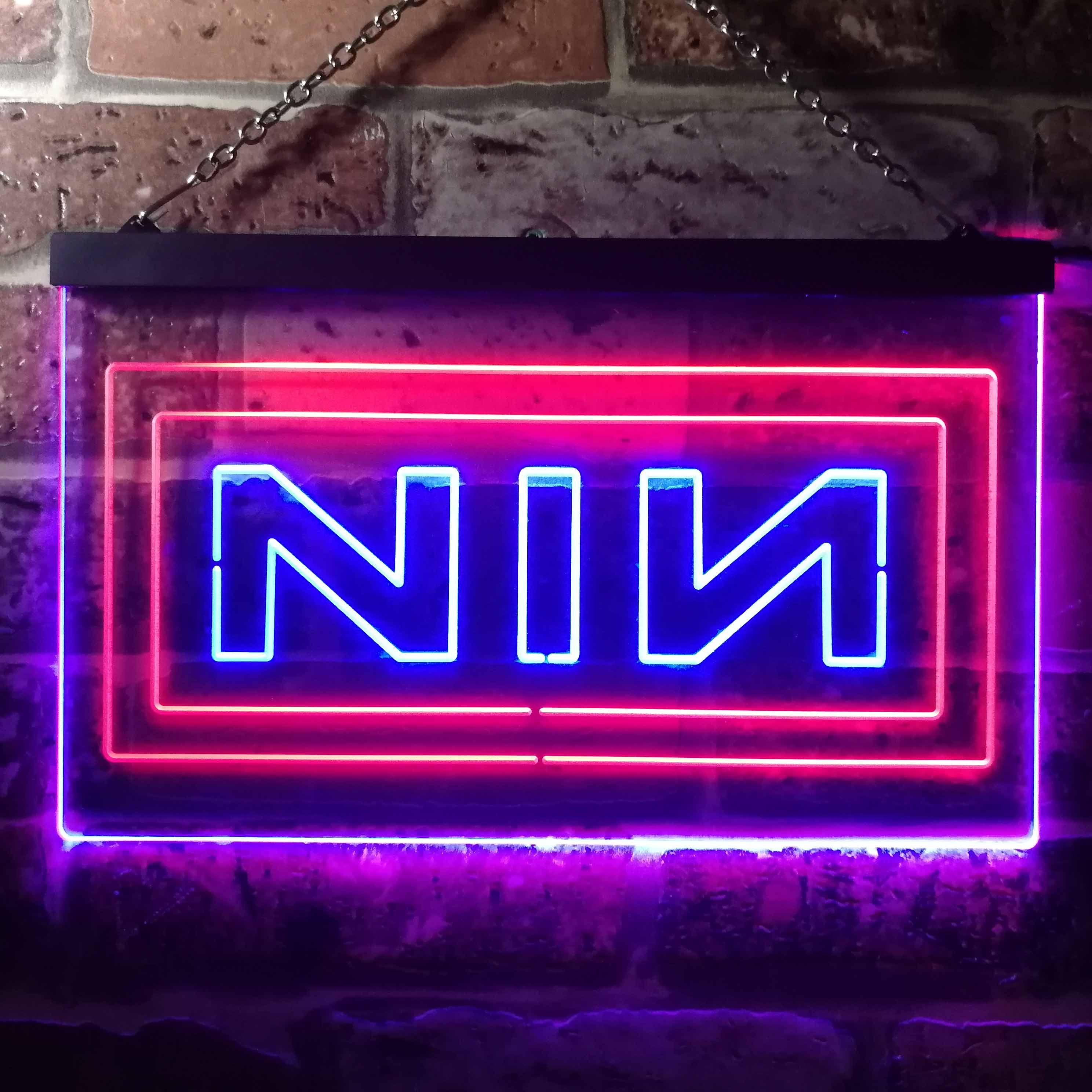 Nine Inch Nails NIN Dual LED Neon Light Sign